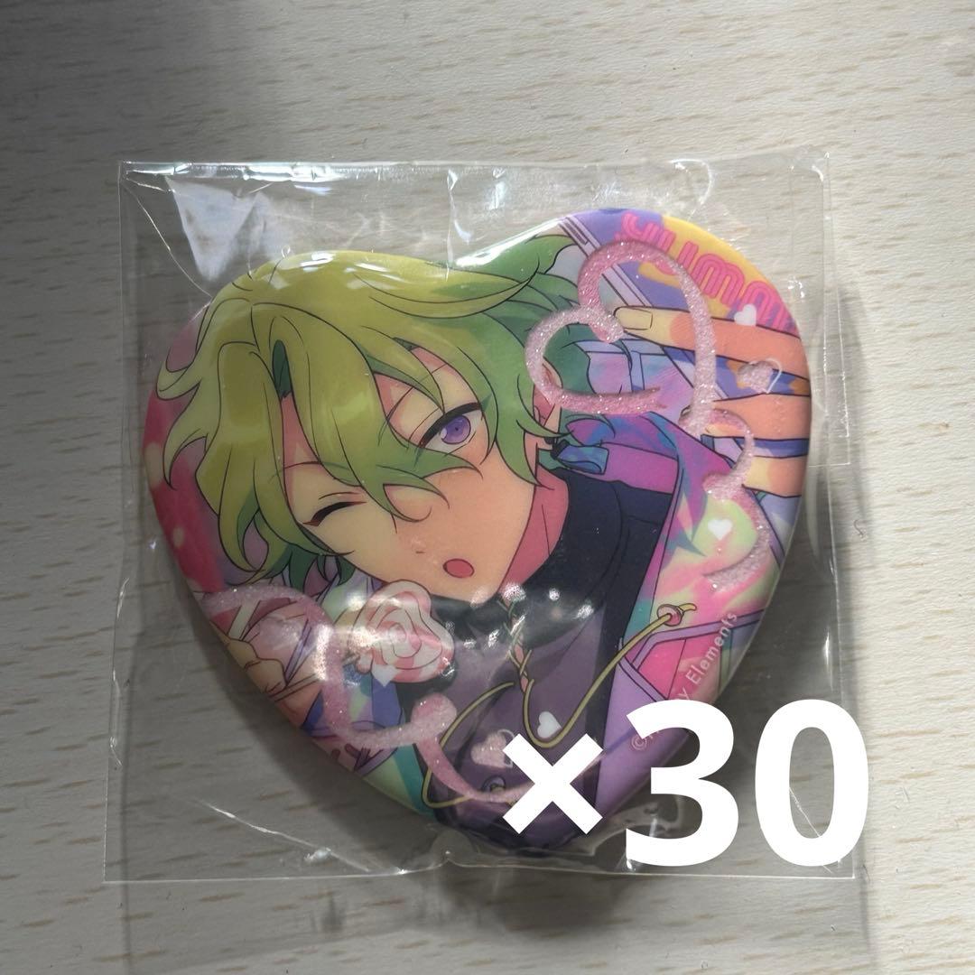 巴日和 ホワイトデー ハート缶バッジ