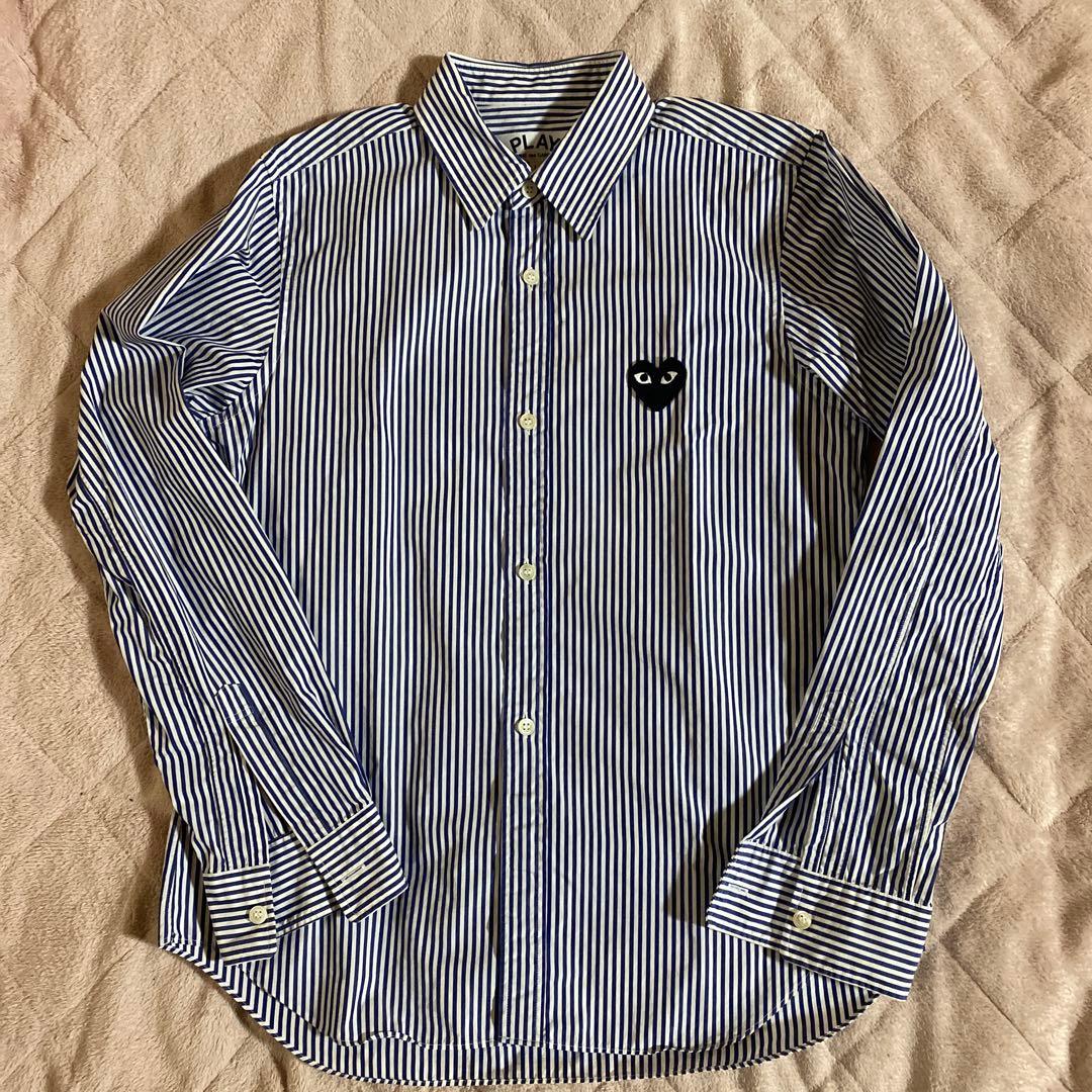 PLAY COMME des GARÇONS ストライプシャツ L
