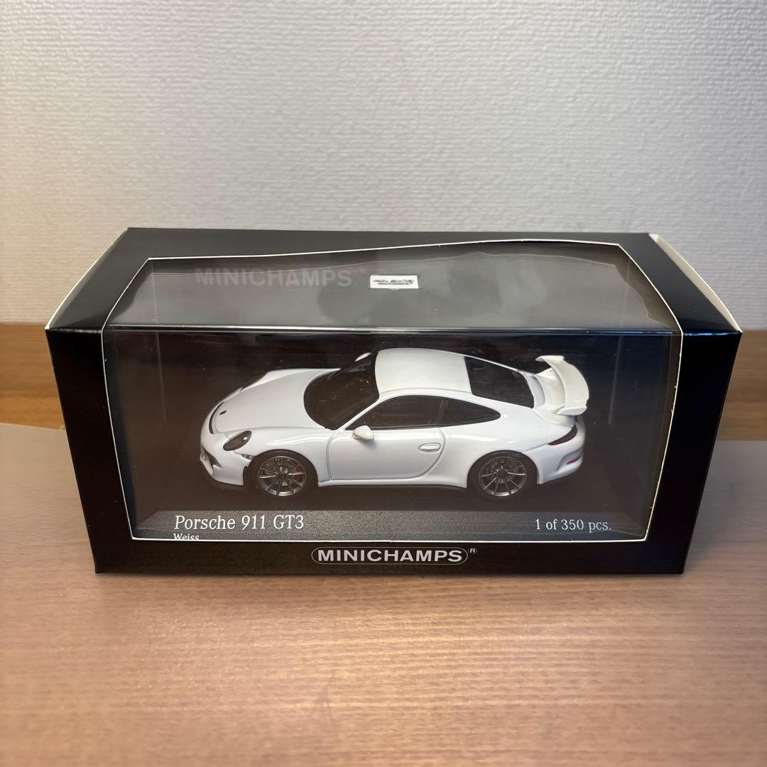 ミニチャンプス　ポルシェ　911 GT3 1/43 ミニカー　ホワイト