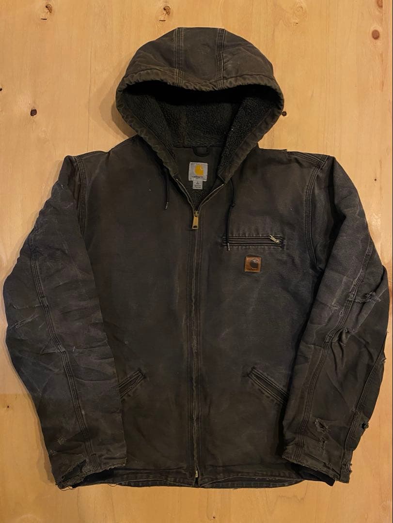 カーハート パーカー 裏起毛 ボロ US古着