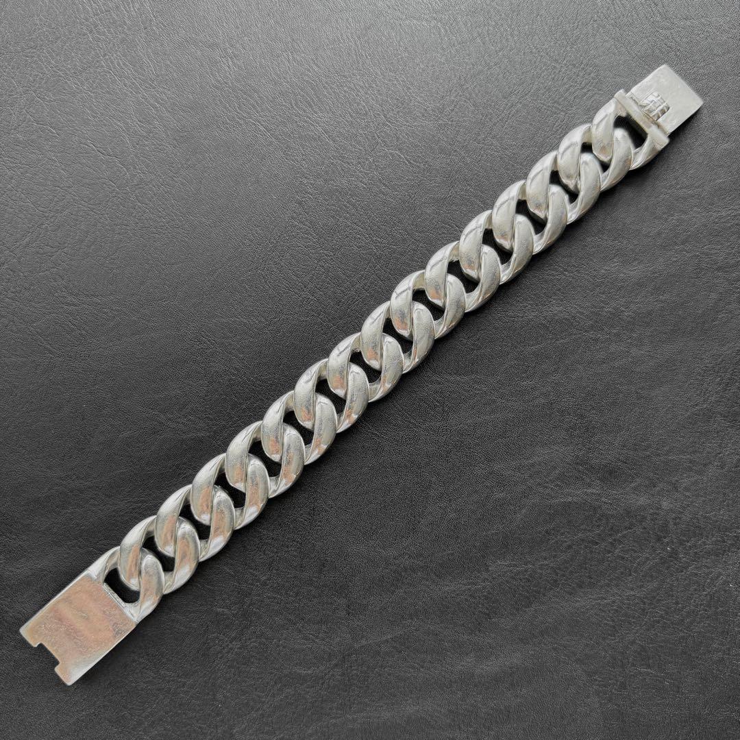 シルバー925刻印あり 極太 喜平チェーン ブレスレット ヴィンテージ