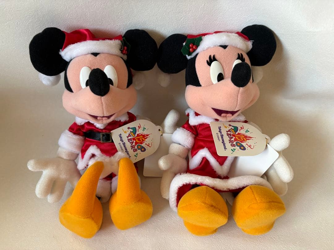 東京ディズニーランド　15周年　クリスマス　ぬいぐるみ　ミッキー　ミニー　セット