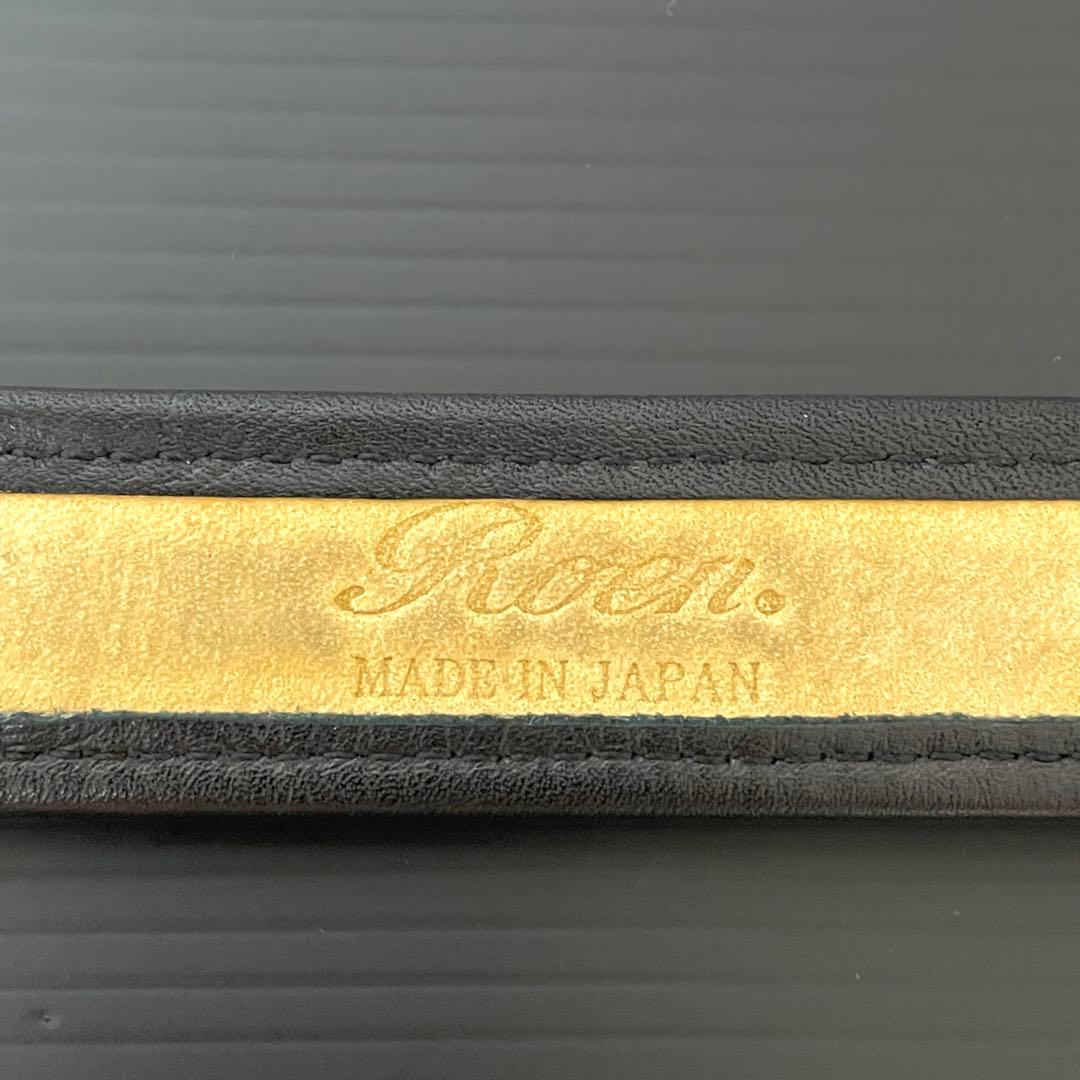 希少】Roen ロエン スタッズ レザー ベルト 黒 スカル 髑髏 ガンメタ