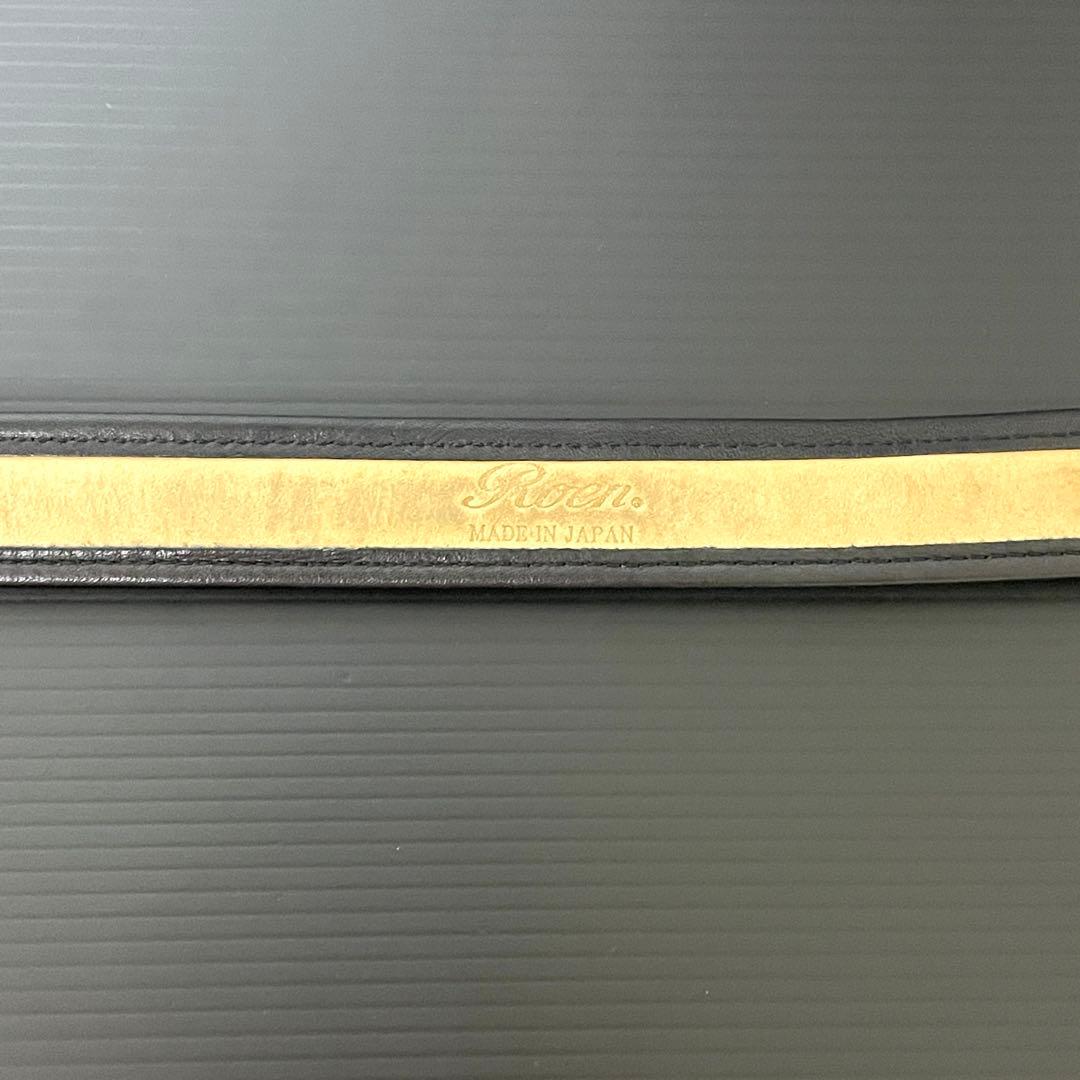 希少】Roen ロエン スタッズ レザー ベルト 黒 スカル 髑髏 ガンメタ