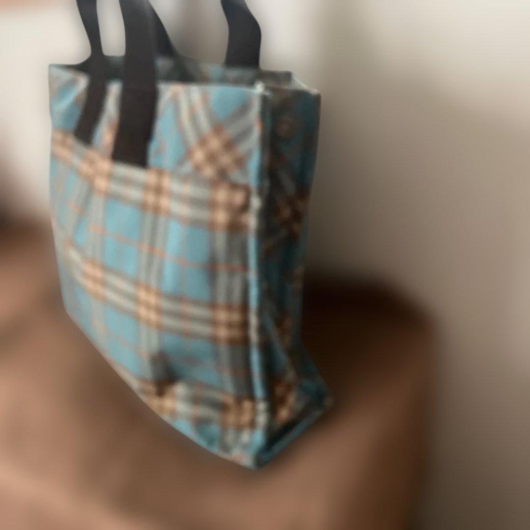 BURBERRY BLUE LABEL チェック柄トートバッグ - メルカリ