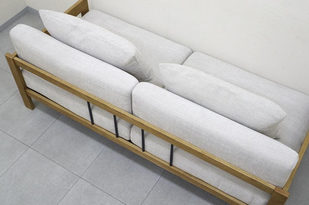 未使用品 ウニコ LEND レンド 3シーター ソファ オーク 天然木