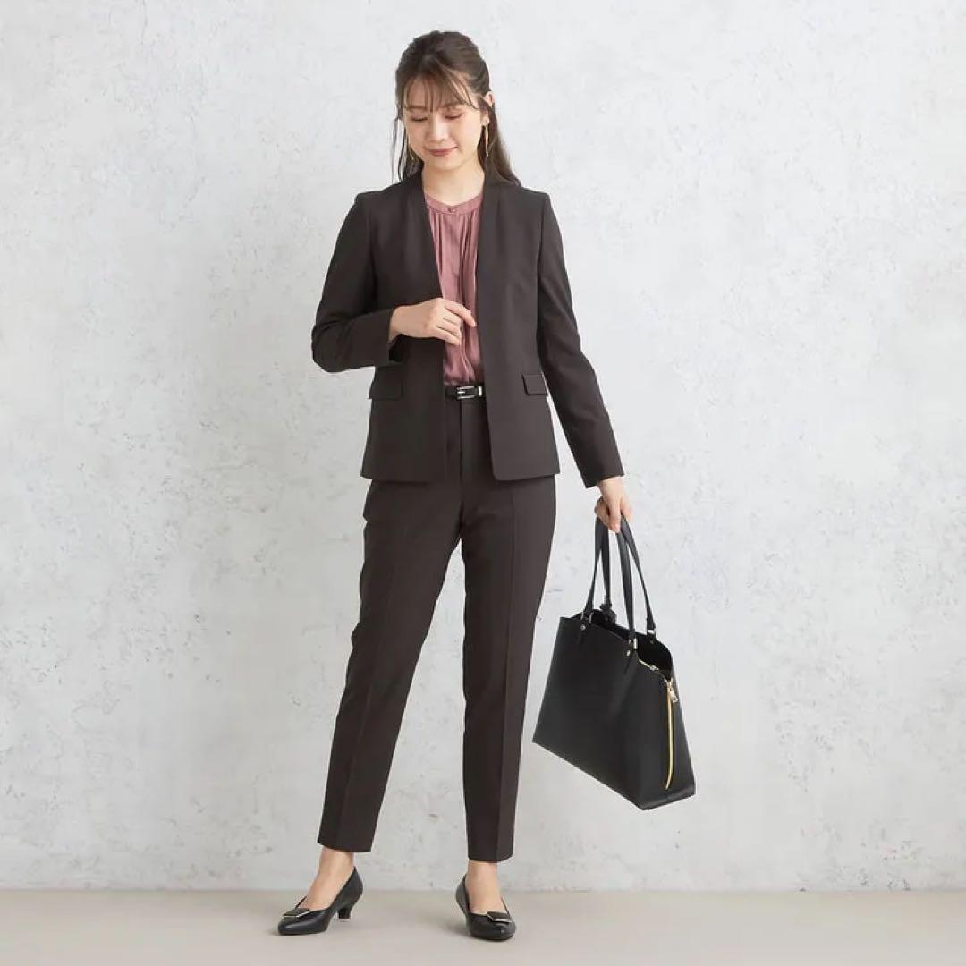 Aoki ブラウン　パンツスーツ　5号