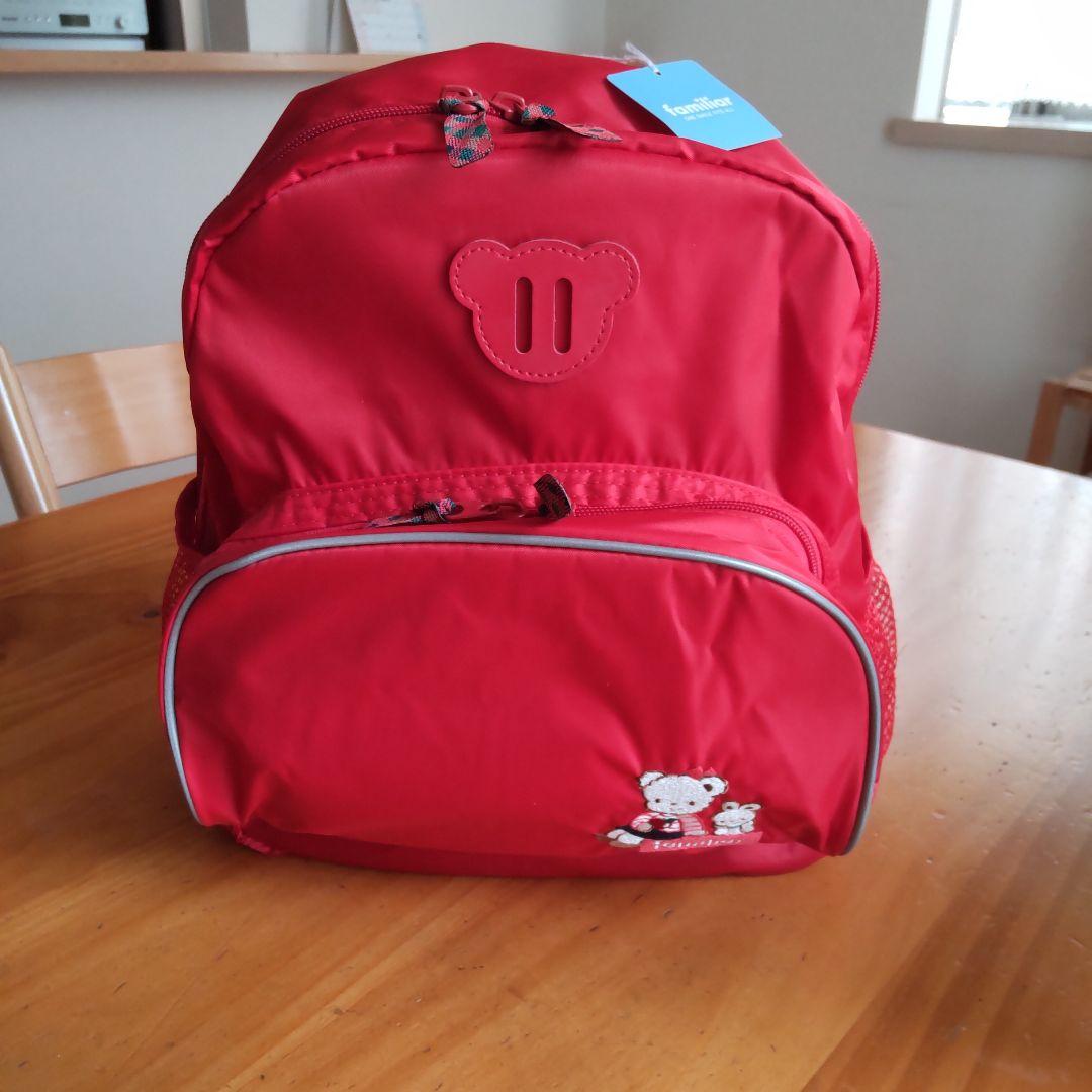 《新品》familiar（ファミリア）赤 ファミリア リュックサック