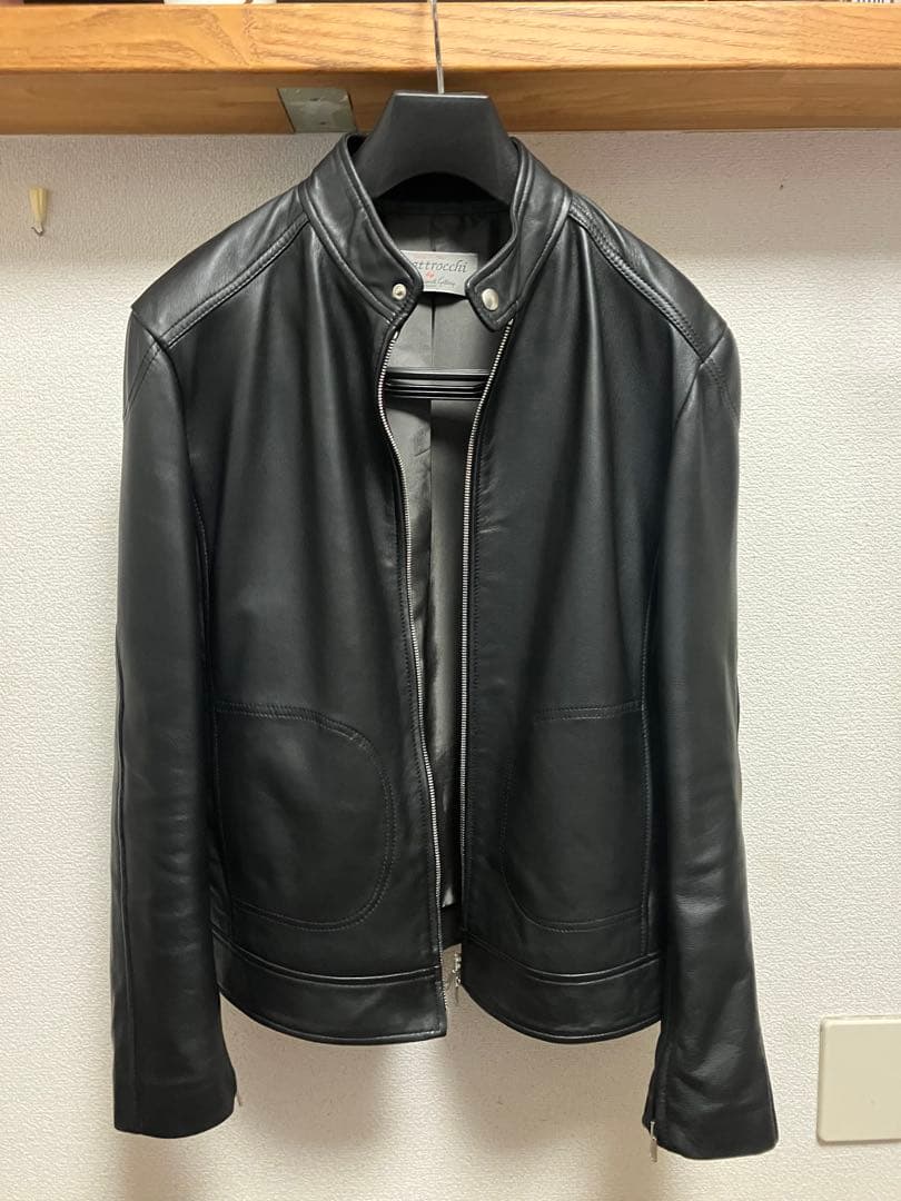 美品 BEAMS QUATTROCCHI シープスキン ライダースジャケット Ⅱ International Gallery BEAMS（インターナショナルギャラリー ビームス