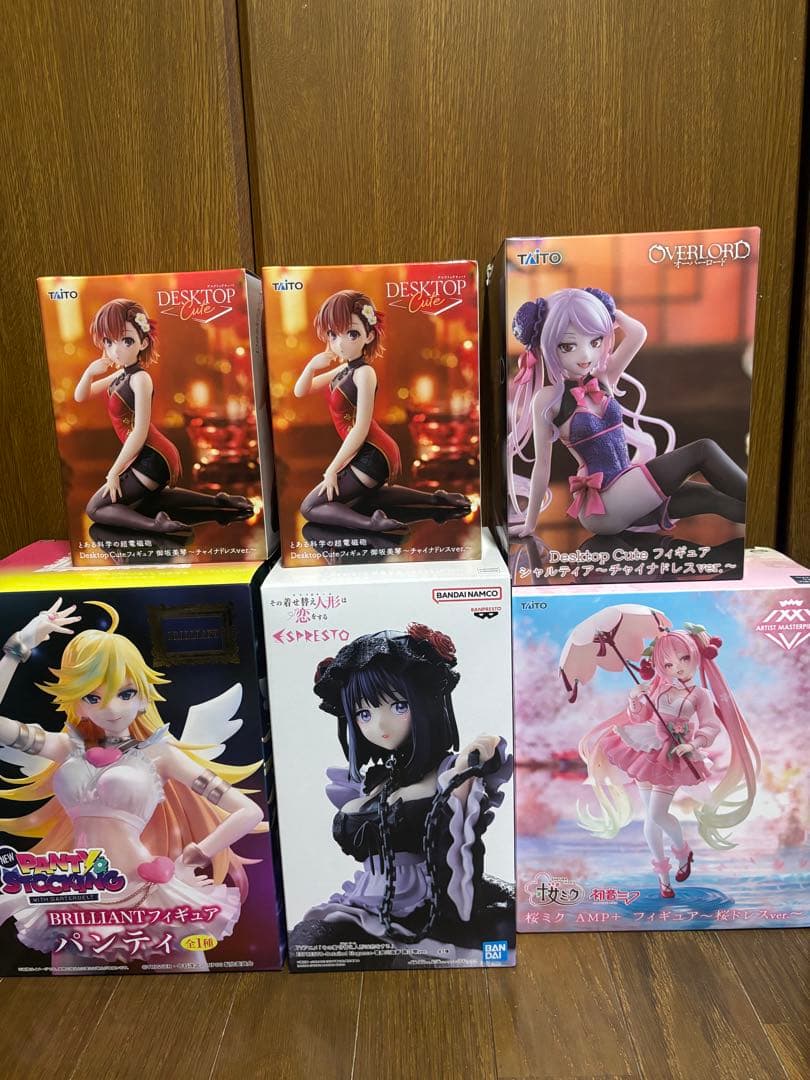 プライズフィギュア まとめ売り 6個セット 黒江雫桜ミク パンティ 御坂