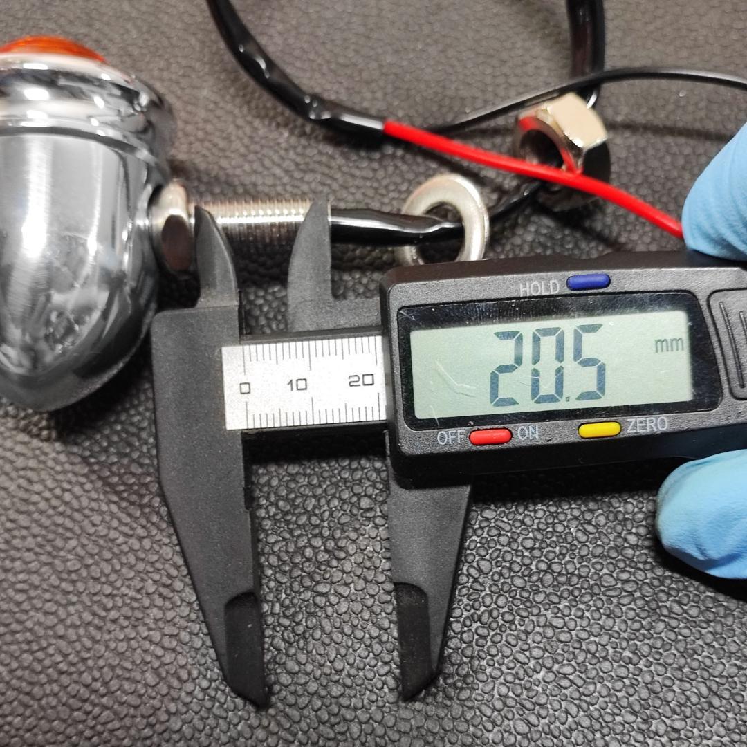 ミニバレットウインカー 電球 M10-P1.25 アルミ ポリッシュ 4個セット