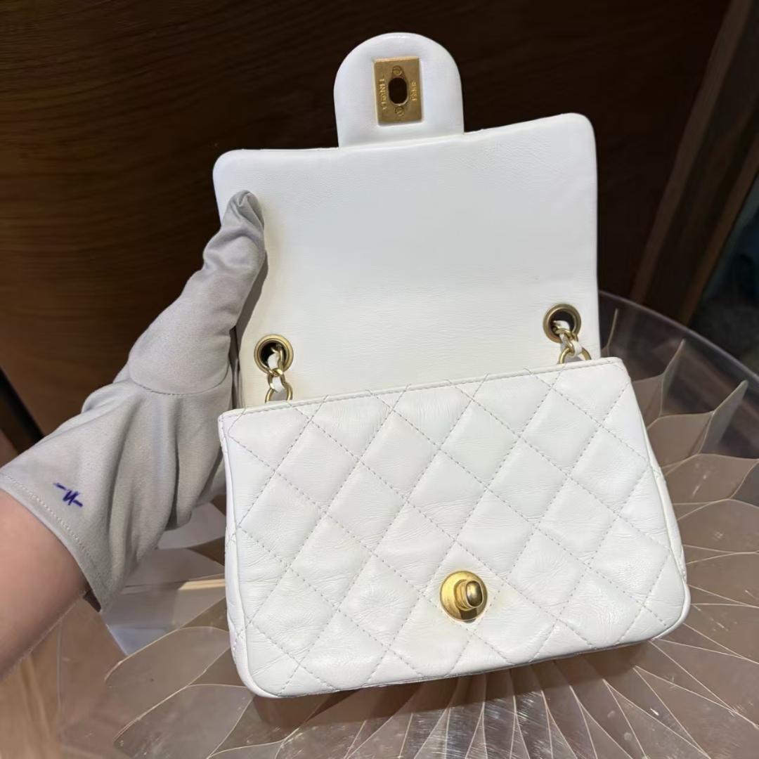 CHANEL ホワイト キルティング ショルダーバッグ ノベルティ - メルカリ