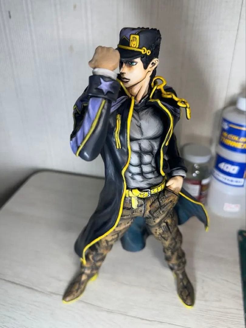 ジョジョの奇妙な冒険 フィギュア　二次元　承太郎　塗装 ジョジョ 第4部」空条承太郎がセカンドカラーで可動フィギュア化