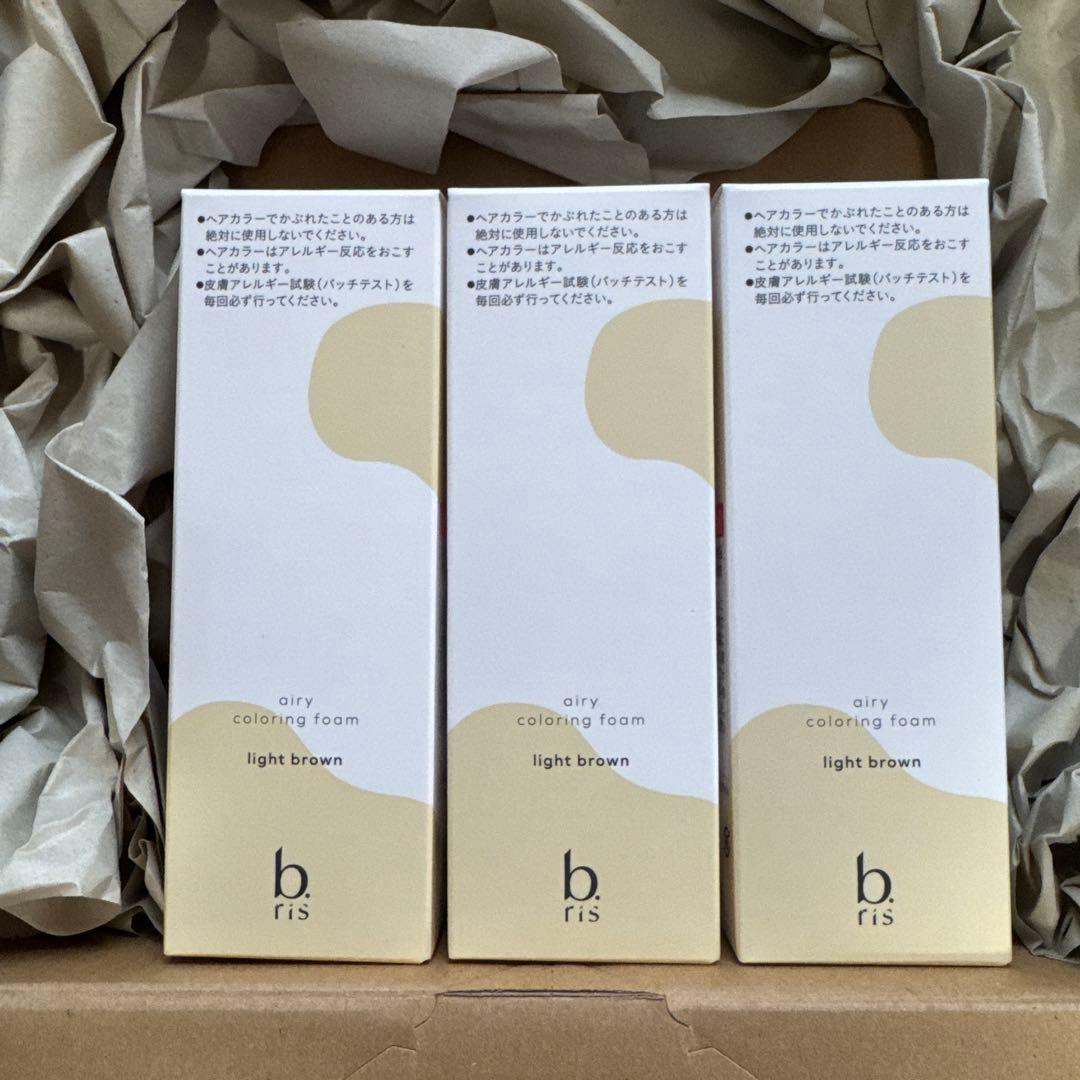 b.ris ビーリス エアリーカラーリングフォーム ライトブラウン 80g 3本
