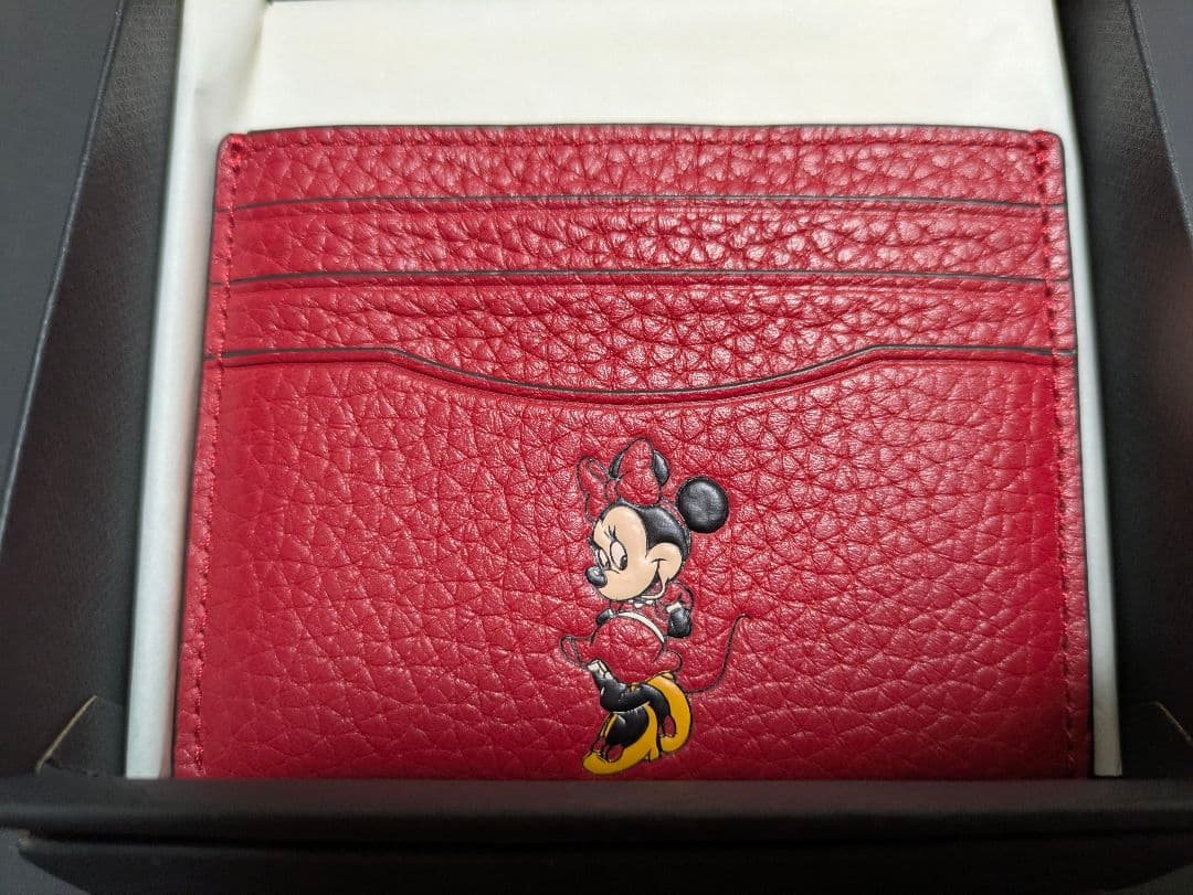 【新品、未使用】♡COACH×Disneyミニー♡カードケース 、パスケース 未使用【タグ付き】ミニーマウス パスケース ミニスタ スタイル