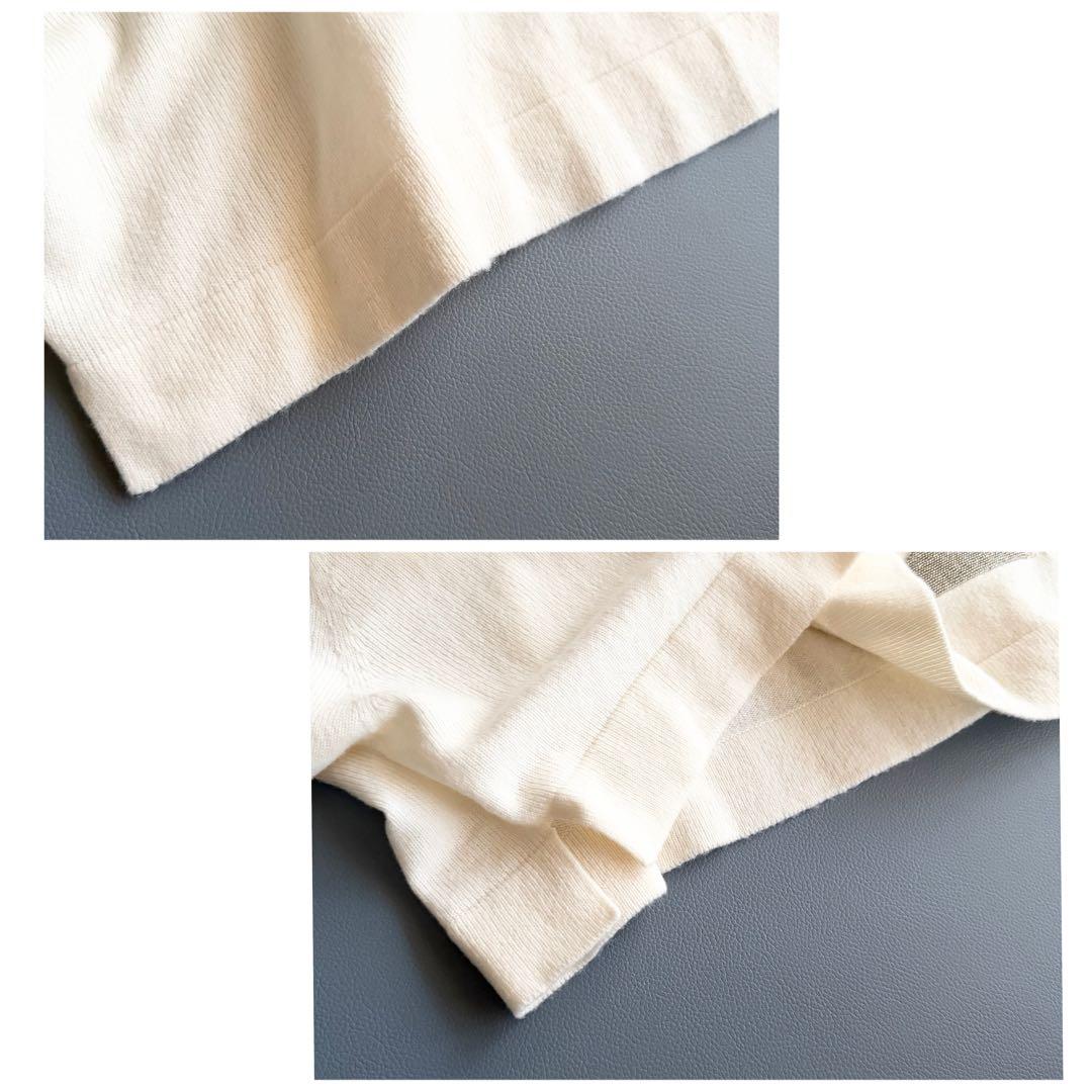 45R 45rpm 馬皮革 ダウン入りジャッケット クリーム カシミヤ付け襟