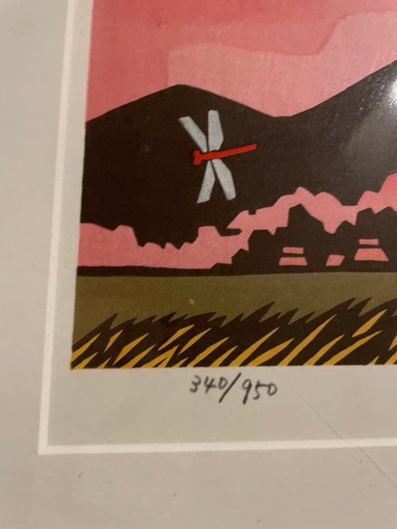 郷愁の四季 滝平二郎 秋赤とんぼ・夏入道雲 日本のふる里4点、民家の