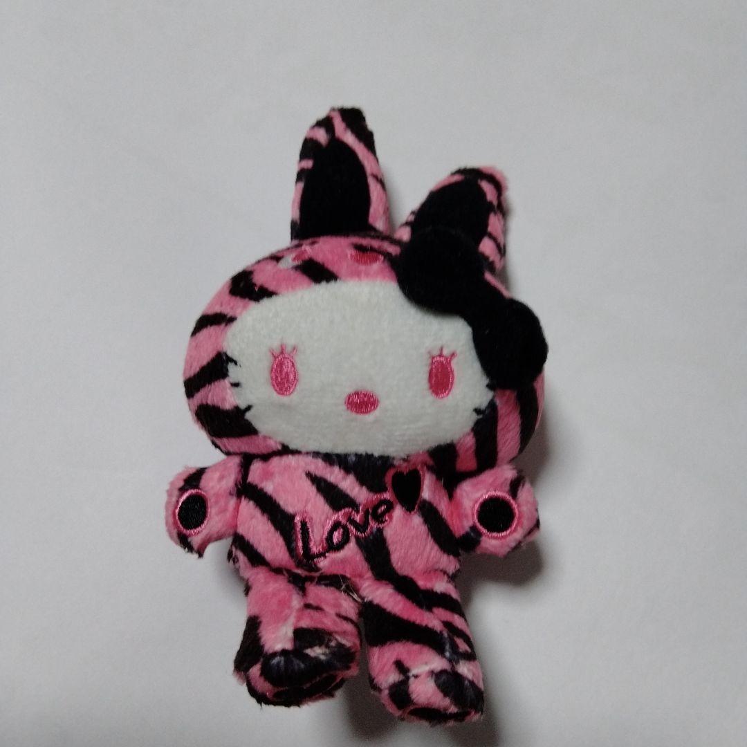 レア】ハローキティ ゼブラうさぎ マスコットキーホルダー キー