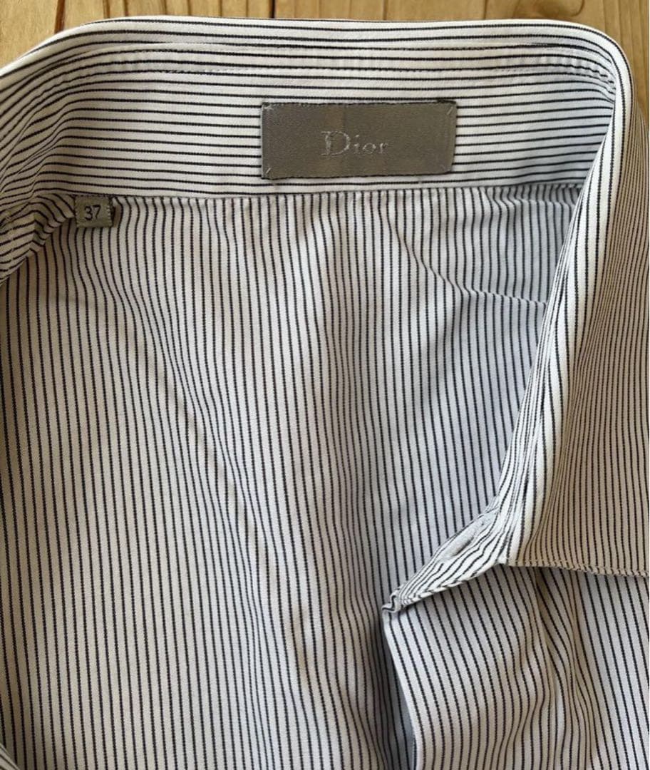 値下】希少定価9万 07AWディオールオム Diorストライプシャツ37