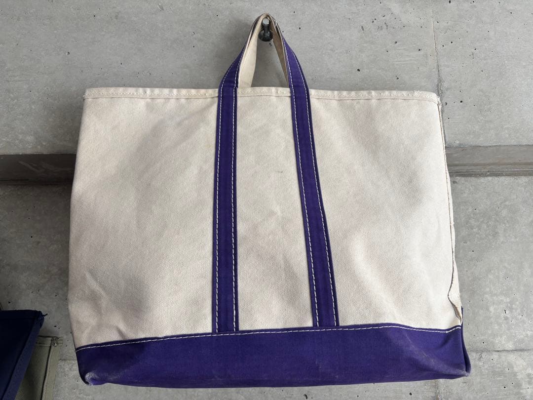 ll bean トートバッグ パープル 筆記体タグ