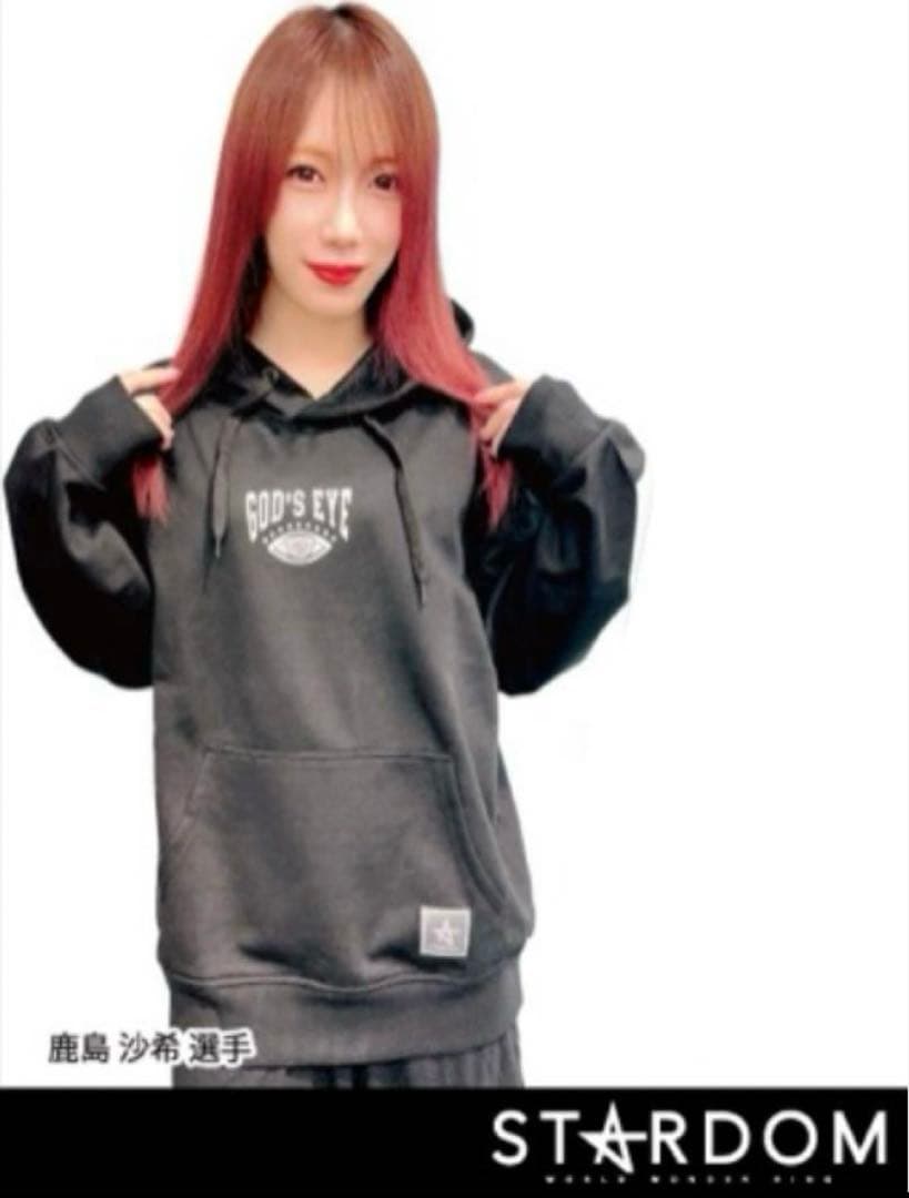 L スターダム 鹿島沙希 複製サイン入ステッカー ゴッズアイ パーカ、他