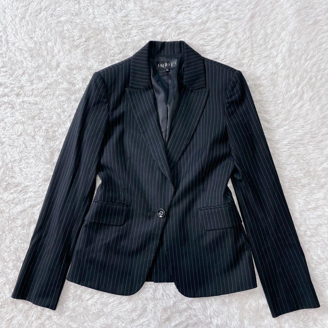 インディヴィ パンツ スーツ セットアップ ストライプ - メルカリ