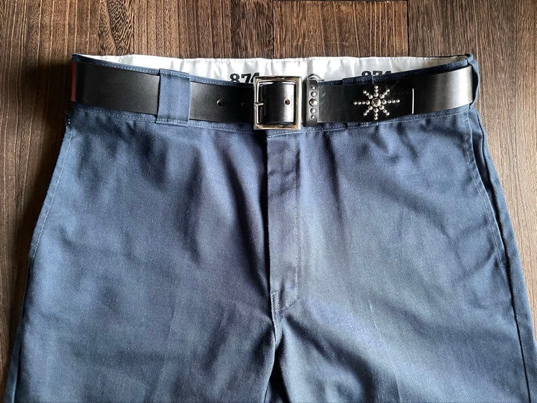 ディッキーズ874専用スタッズベルト 昭南ベンズ シルバー HTC CALEE