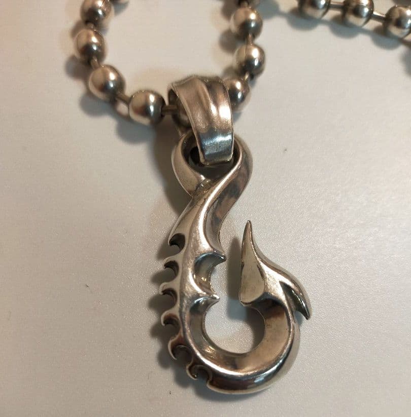 【BWL】フィッシュフック・ボールチェーンネックレス＆カーディガンのセット