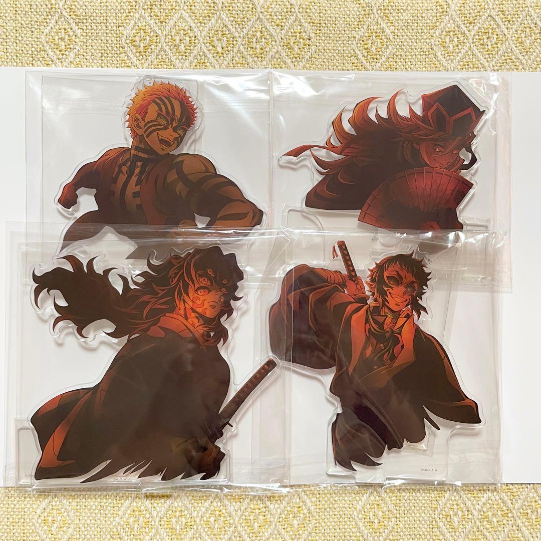 黒死牟 童磨 猗窩座 獪岳 キービジュアル アクリルスタンド 鬼 4点