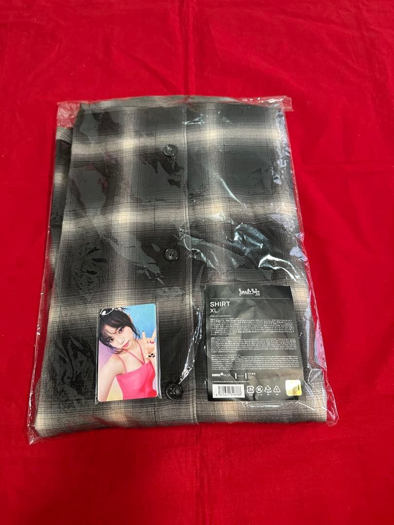 LE SSERAFIM ルセラフィム チェックシャツ XLサイズ ★トレカ付き★