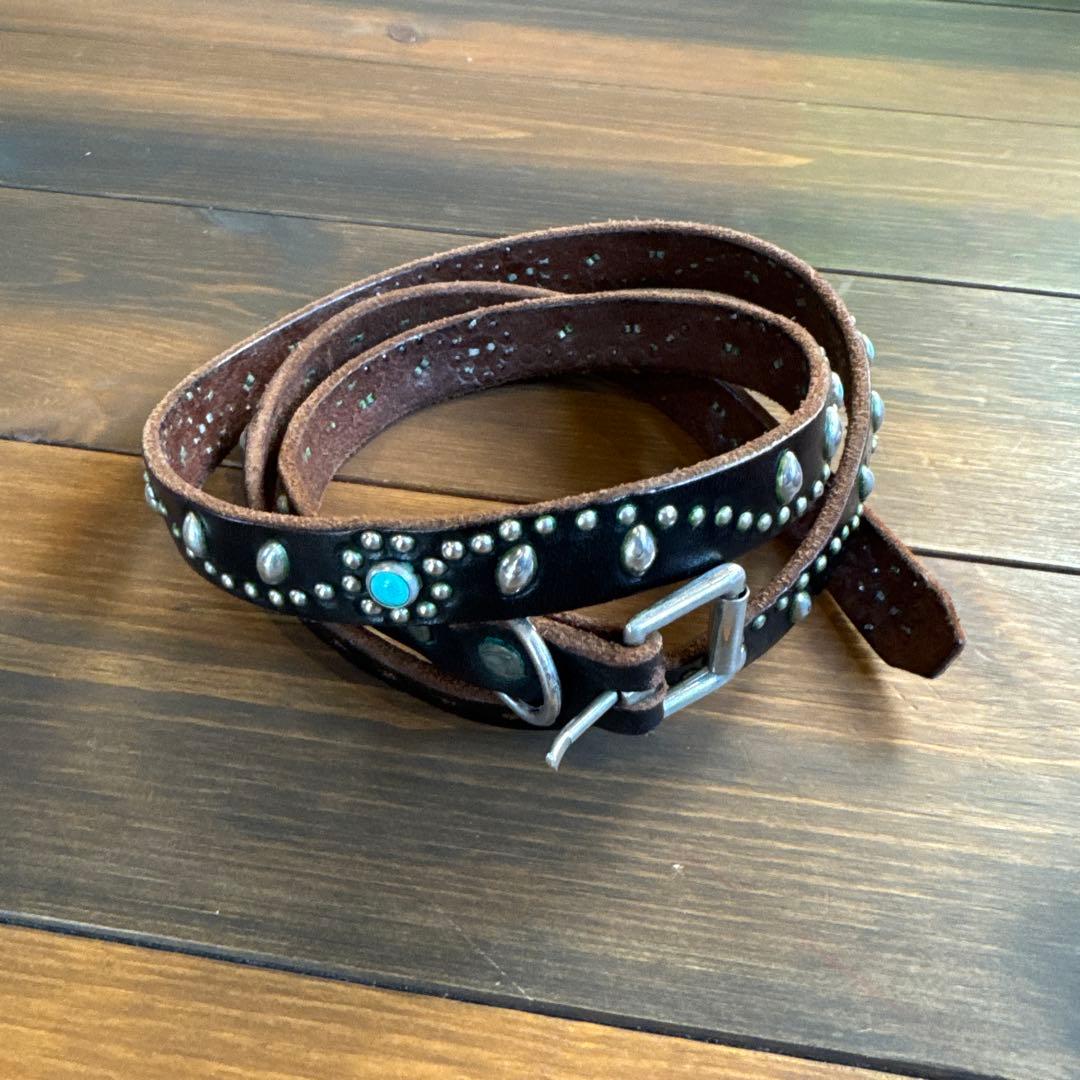 HTCベルト　0.75inch幅　ブラック×ターコイズ34インチ　中古