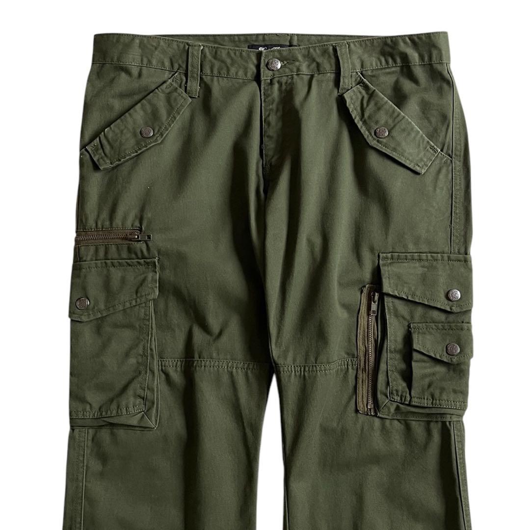 00s y2k フレア カーゴパンツ ミリタリー グランジ ギミック コア XL