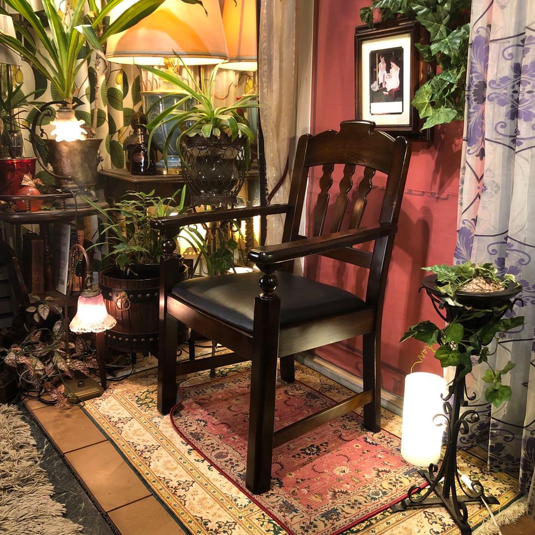 Daichi L１　80’sヴィンテージ ブナ無垢アンティークアームチェア