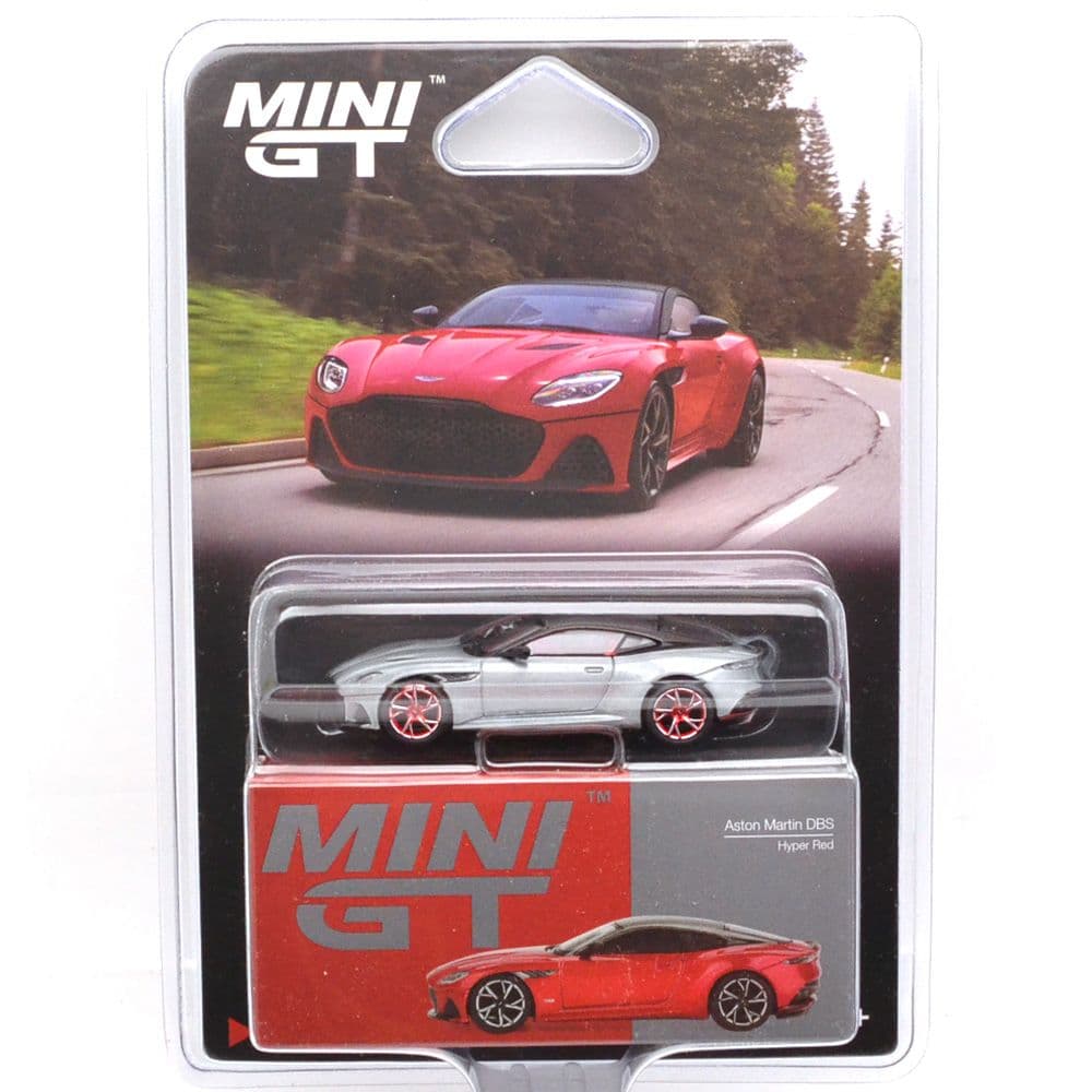 アストンマーチン DBS ハイパーレッド チェイスカー MINI GT 1/64 アストンマーチン Aston Martin DBS Hyper Red -ミニカー