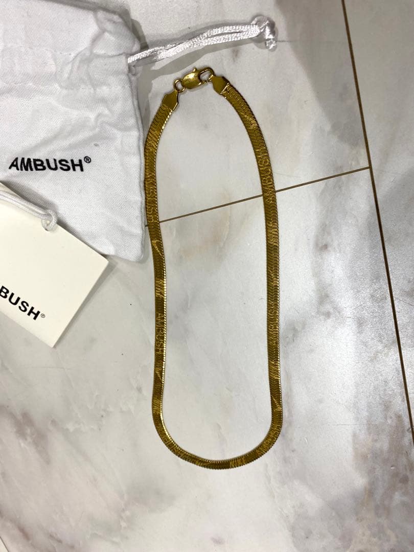 極美品 NIKE×AMBUSHコラボ ヘリンボーンチェーンネックレス