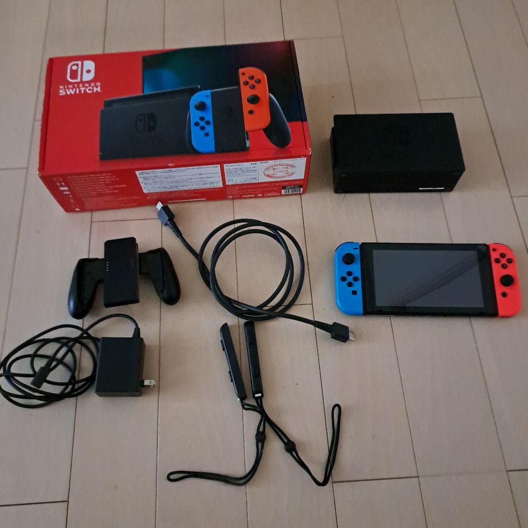 【おまけ付き】Nintendo Switch 本体 青/赤　付属品、箱あり