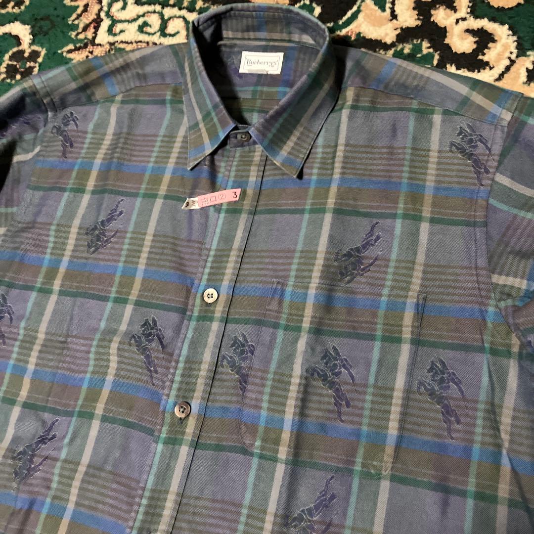 ②希少 美品 BURBERRY'S 長袖シャツ シャドーホース ヴィンテージ