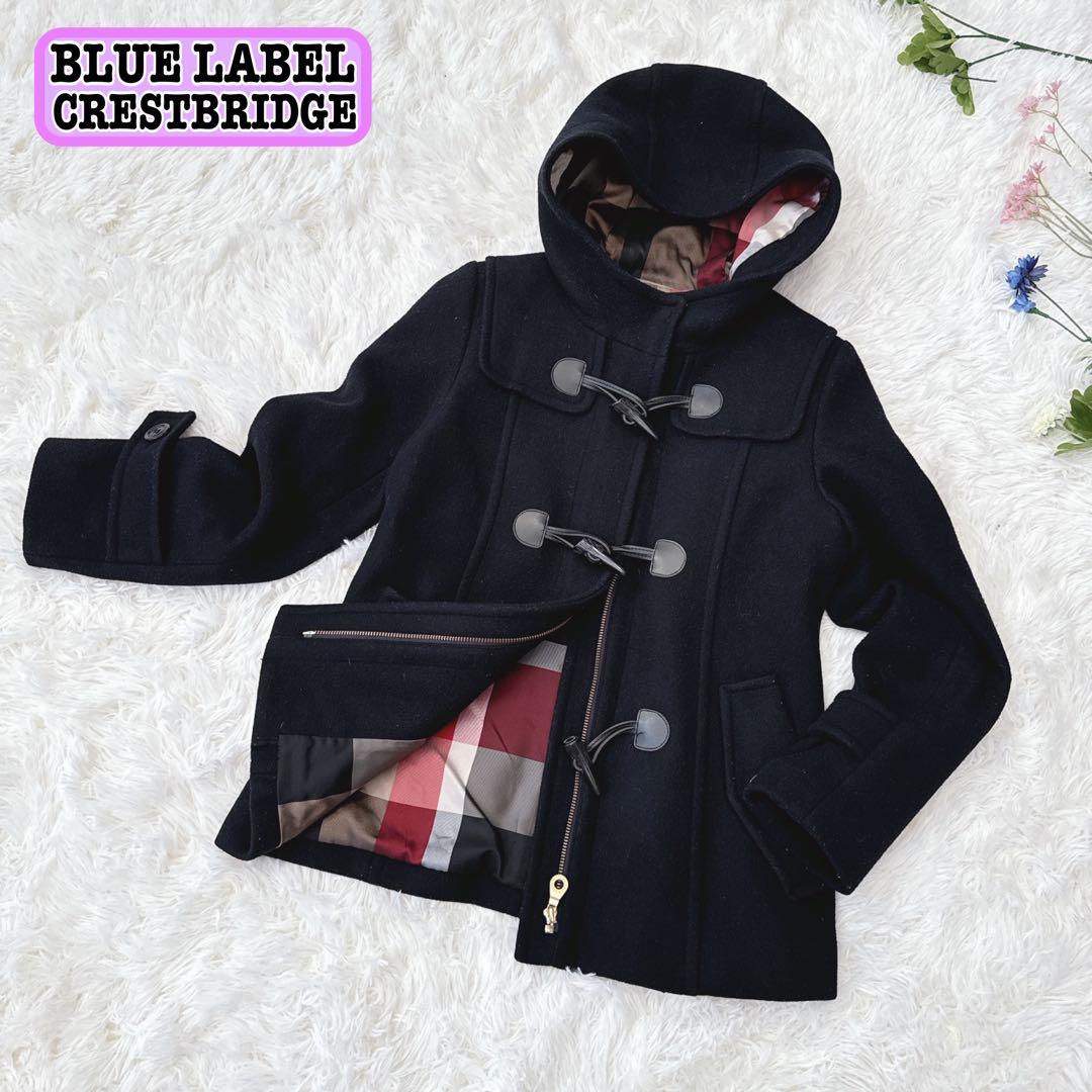 BLUE LABEL CRESTBRIDGE ダッフルコート　黒　通勤　通学 BLUE LABEL CRESTBRIDGE（ブルーレーベルクレストブリッジ） ダッフル