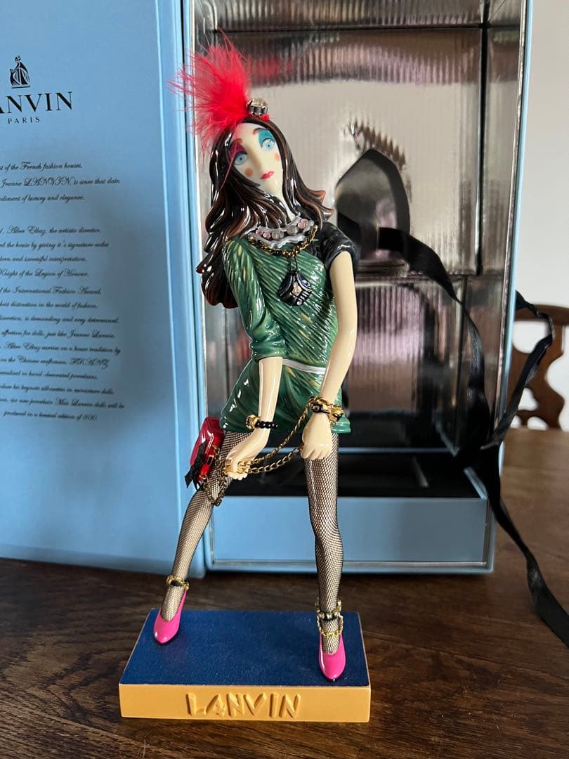 限定800体 ランバン MISS LANVIN 24フィギュアドール 陶器人形 49m1] 限定レア Miss LANVIN 3 ランバン フィギュリンオブジェ