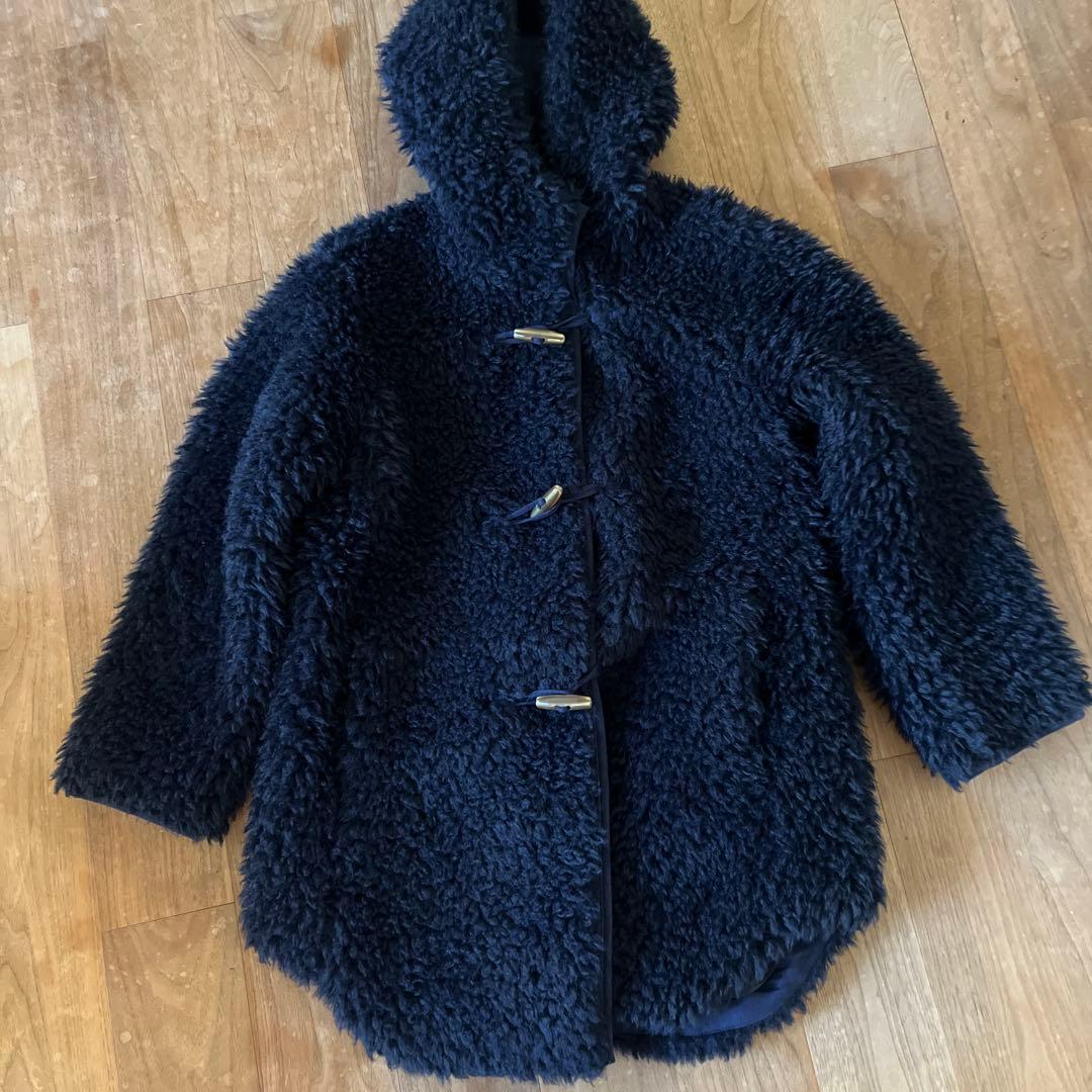 スリードッツ エコペルファー フード付きダッフルコート - メルカリ