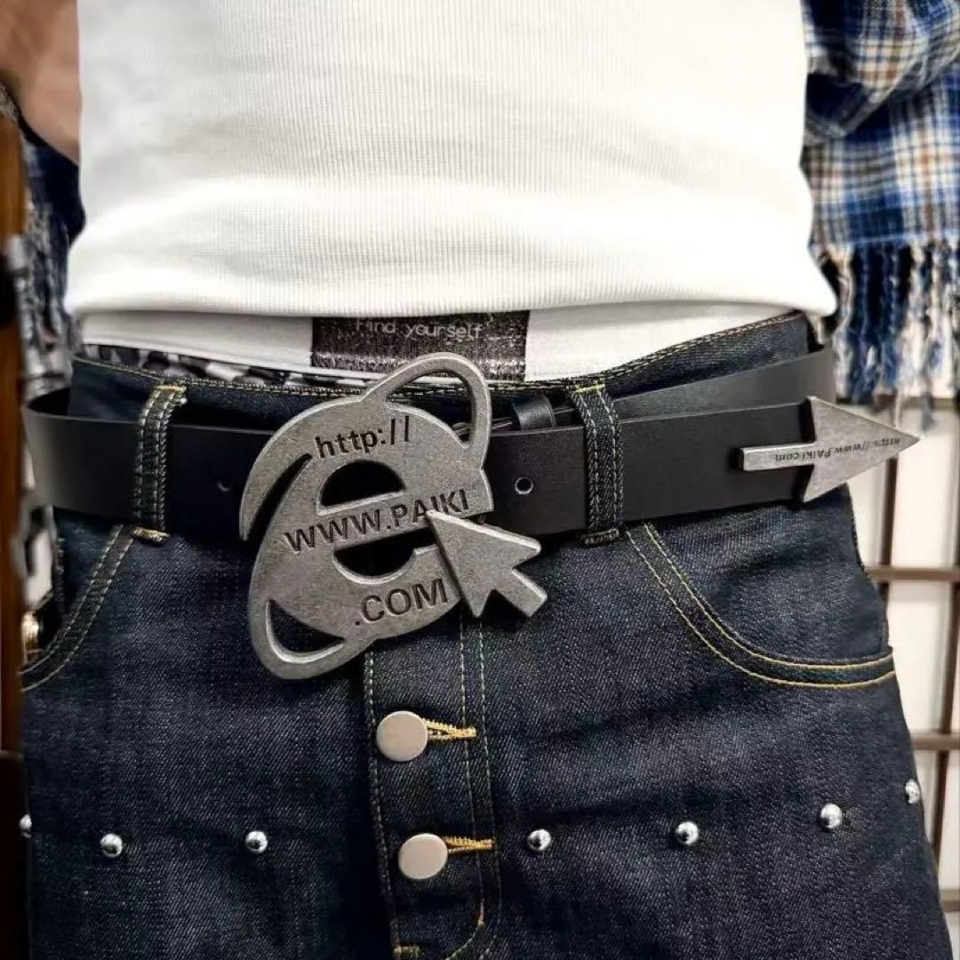 小物 PAIKI browser l charm leather belt