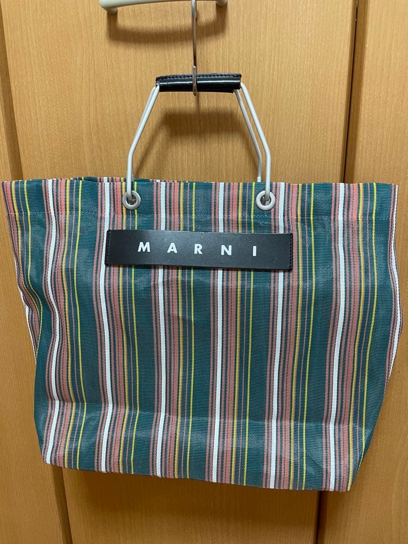 MARNI ストライプ ブルー(ウルトラマリン) MARNI MARKET STRIPE MINI SHOULDER BAG | Marni