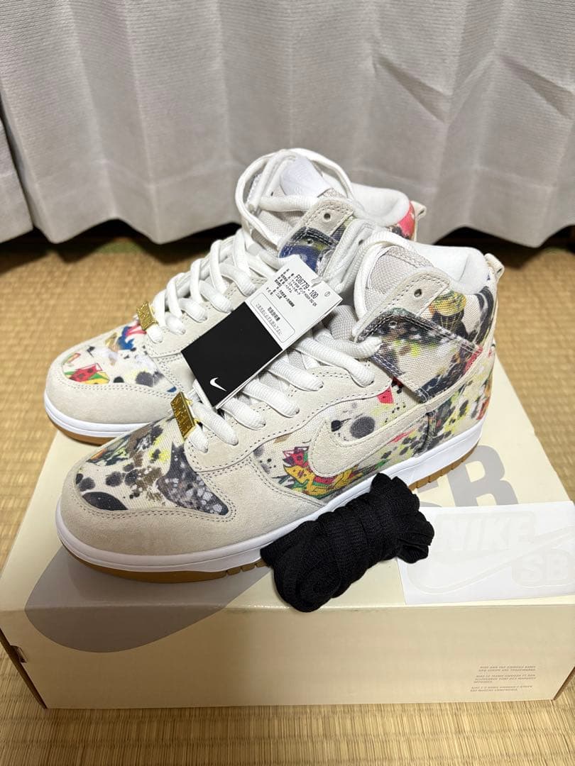靴 Supreme x Nike SB Dunk HighRammellzee FD8779-100 Supreme Nike SB Dunk High Rammellzee White (Men's) | eBay