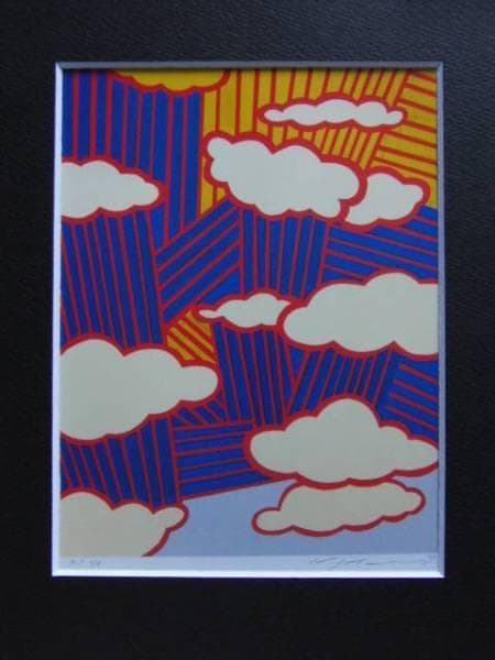 池田満寿夫、【朝】、希少画集画、新品高級額・額装付、状態良好