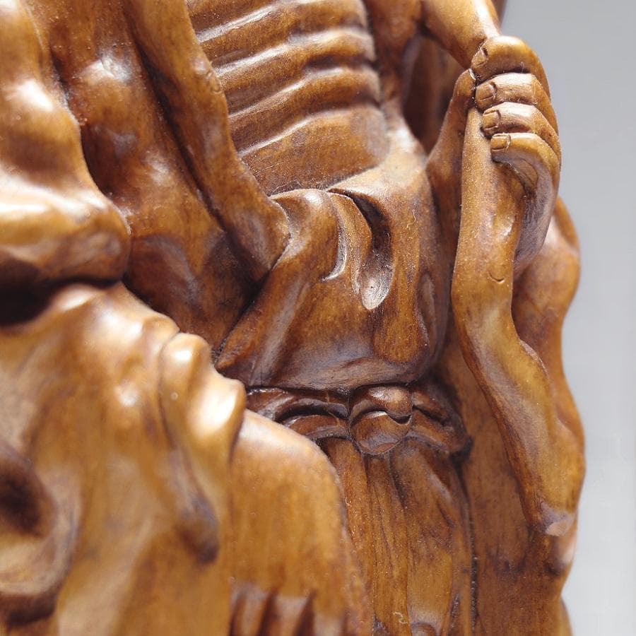 ◾️かっこいい達磨大師 木彫り 彫刻 一刀彫 - メルカリ