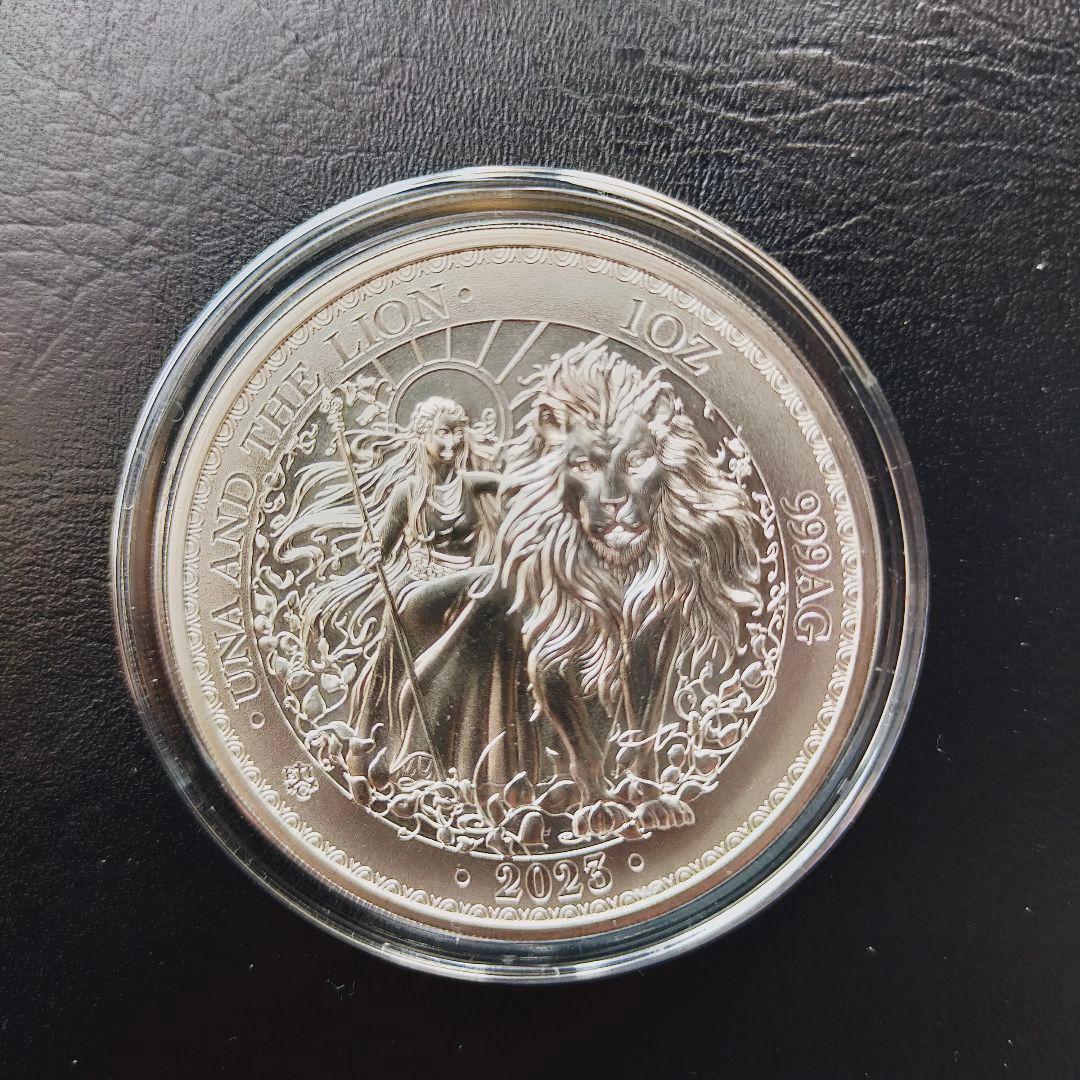 ウナとライオン2023年 イギリス 1ポンド 銀貨