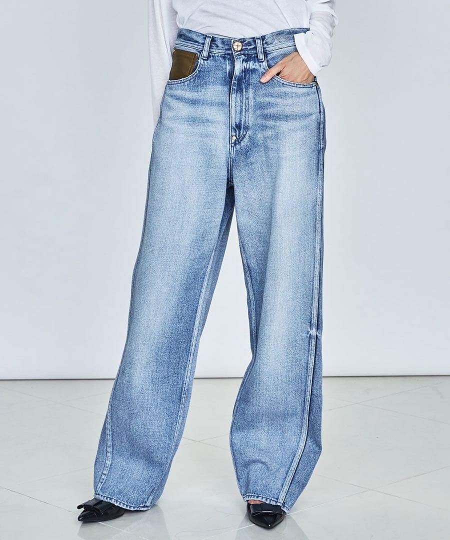 極美品✨　OSLOW ワイドデニムパンツ　日本製　滝沢眞規子さん着用　Mサイズ