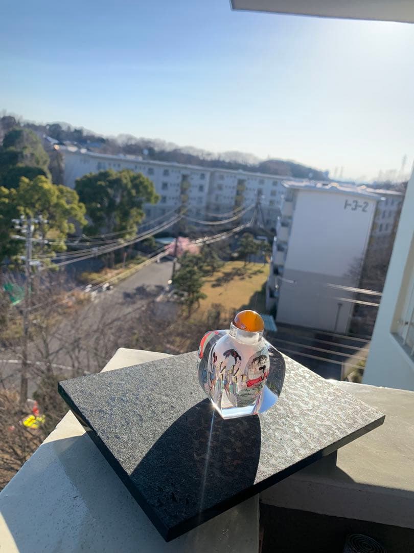 美しい手書き鼻煙壺（スヌッフボトル）