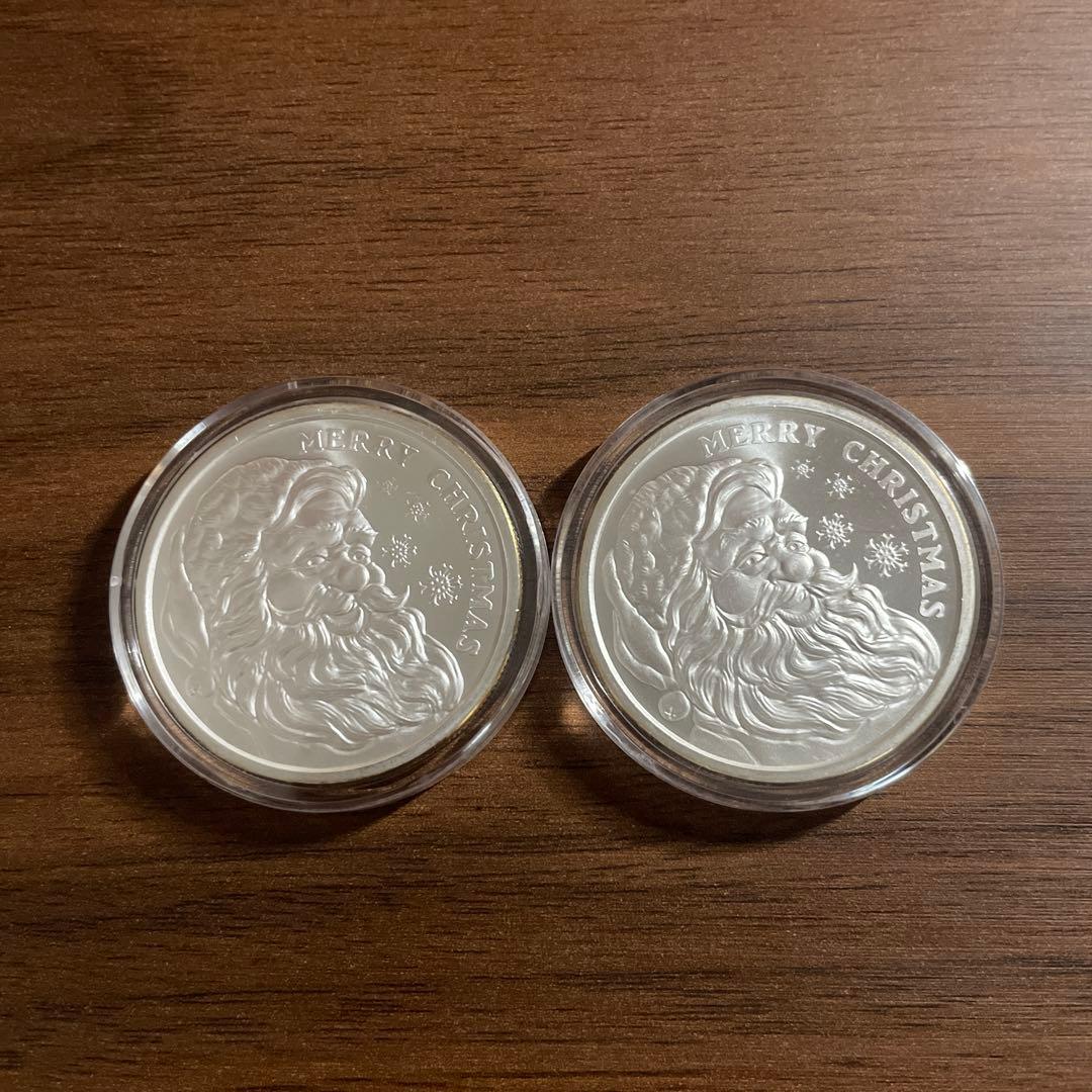 2020年 サンタクロース 銀貨 1オンス　2枚セット 2020 Santa 1 oz Silver Round - Hero Bullion