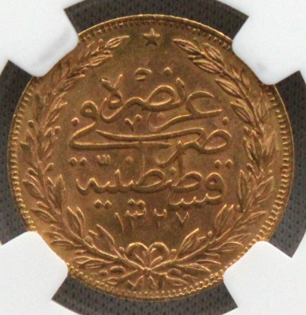 千*可様 AH1327//9 オスマン・トルコ帝国 100クルシュ 金貨 NGC - メルカリ